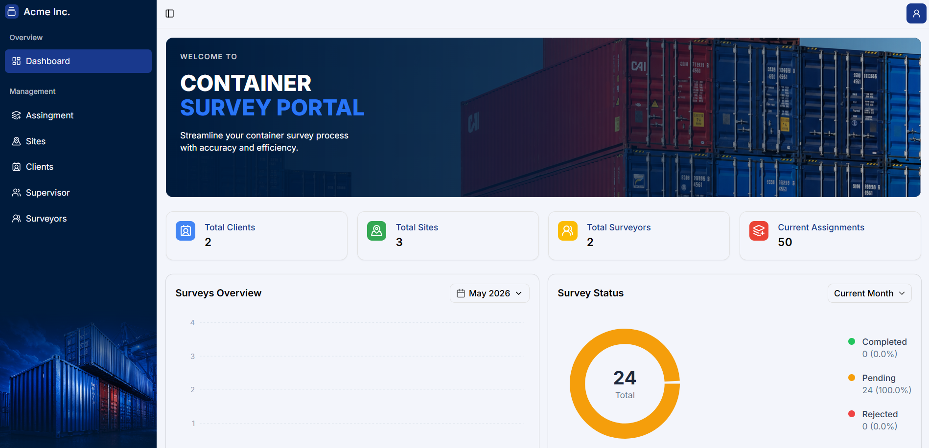Container Survey Portal